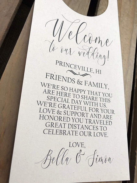 Personalized Do Not Disturb Wedding Door Hanger - Set of 12