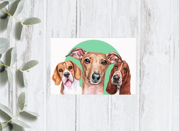 Dog Portrait Collection - Doggos - 4x6 Postcards