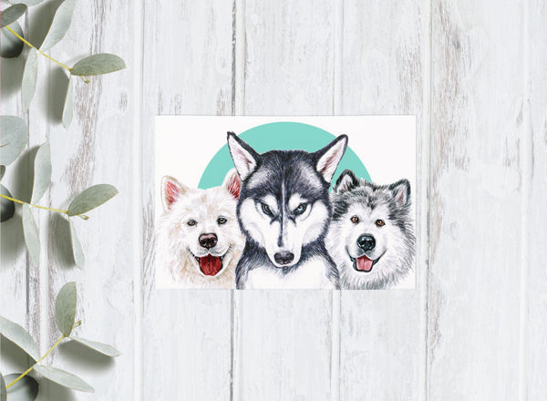 Dog Portrait Collection - Doggos - 4x6 Postcards