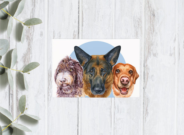 Dog Portrait Collection - Doggos - 4x6 Postcards