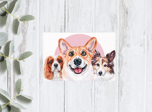 Dog Portrait Collection - Doggos - 4x6 Postcards