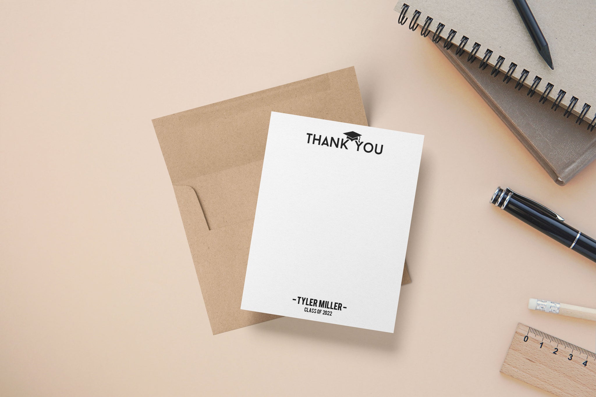 Graduation Thank You Notes - Custom Flat Notecards