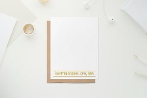 Modern Gold Shades - Custom Flat Notecards