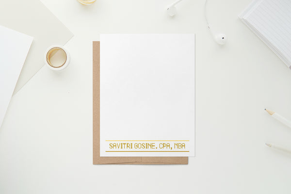 Modern Gold Shades - Custom Flat Notecards