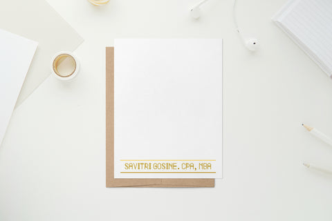 Modern Gold Shades - Custom Flat Notecards