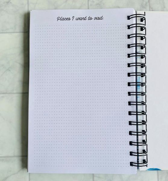 Modern Adventures Cover - Destination Memories - Scrapbook - Hardcover Spiral Bound Journal - Travel Log Book