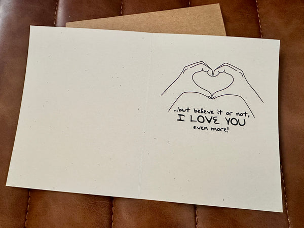 the tortured DAD'S department, i love taylor, Father's Day Card, Birthday, Folded A2 Greeting Card