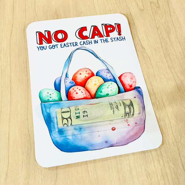 Cool Easter Money Holder Cards, Fun Slang, Bruh, Skibidi Rizz, Slay, No Cap, Chick Change, Gen Alpha, Gen Z, Tween, Teen, Basket Stuffer
