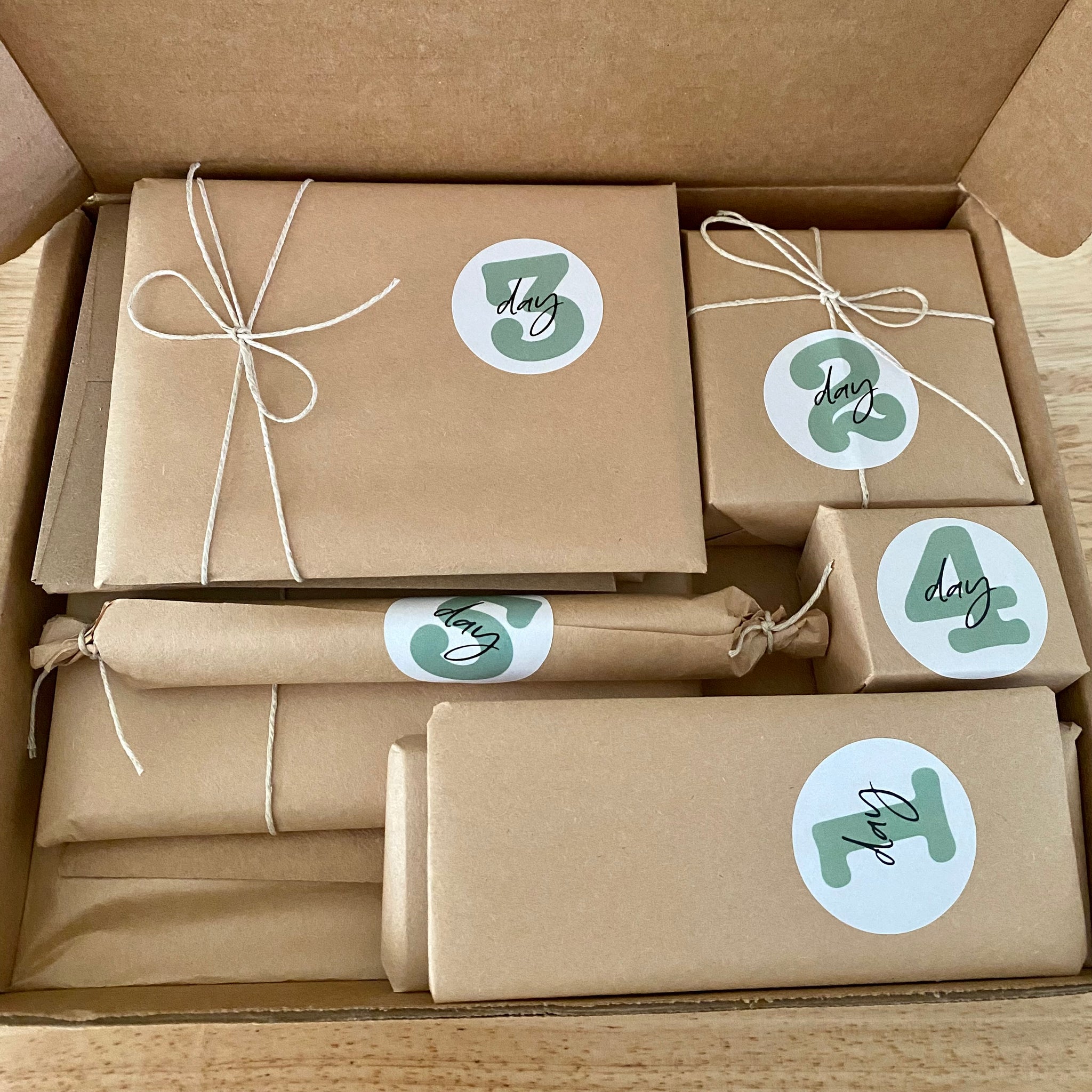 Stationery Advent Calendar, Personalized, 12 Days or 24 Days, Surprise Mystery Box, Grab Bag, Adults Kids Gift Set, PenPal, Junk Journal