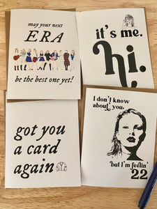 Personalized Swiftie Stationery Set - Taylor Swift inspired - Notecards - Greeting Cards - Journal - Bookmarks - Stickers - Extras