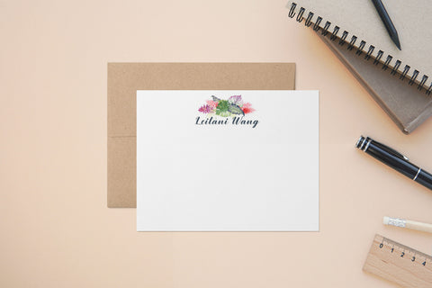 Leilani Hawaiian Flowers - Custom Flat Notecards