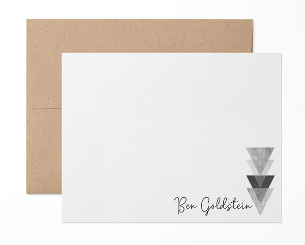 Triangles Script - Custom Flat Notecards