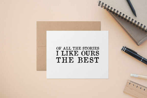 Bookish Cards, Birthday, Anniversary, Congrats, A2 Size Greeting Card
