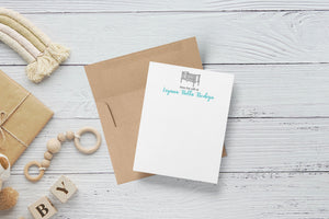 From the CRIB of - Custom Stationery Set - Flat Notecards - Personalized