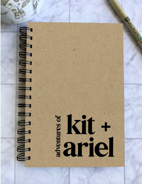 Modern Adventures Cover - Destination Memories - Scrapbook - Hardcover Spiral Bound Journal - Travel Log Book