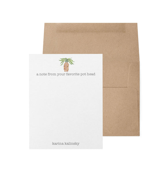A note from your favorite Pot Head - Custom Flat Notecards