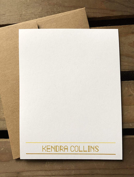 Modern Gold Shades - Custom Flat Notecards