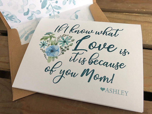 If I knew what Love is, it is because of you Mom - Personalized Greeting Card