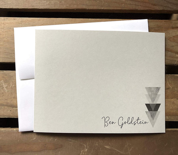 Triangles Script - Custom Flat Notecards