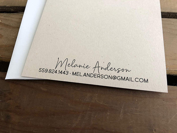 A note to School with child names - Custom Flat Notecards