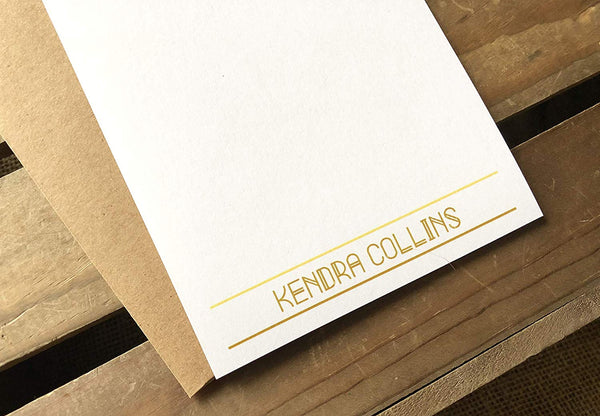 Modern Gold Shades - Custom Flat Notecards