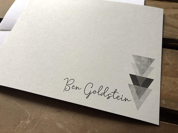 Triangles Script - Custom Flat Notecards