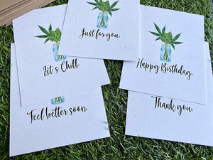Assorted Weed Flat Notecards - Greeting Cards - 10 pack