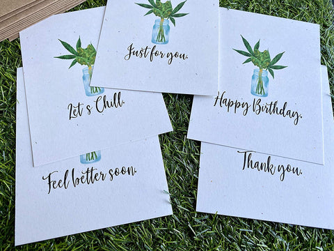 Assorted Weed Flat Notecards - Greeting Cards - 10 pack