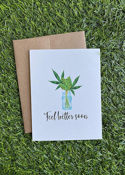 Assorted Weed Flat Notecards - Greeting Cards - 10 pack