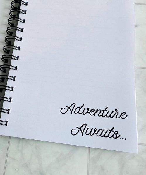 Desert Sun Gouache Abstract Adventure Cover - Destination Memories - Scrapbook - Hardcover Spiral Bound Journal - Travel Log Book