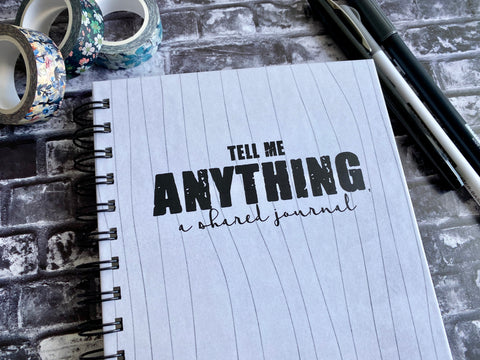Tell me anything a shared journal - Custom Journal or Scrapbook