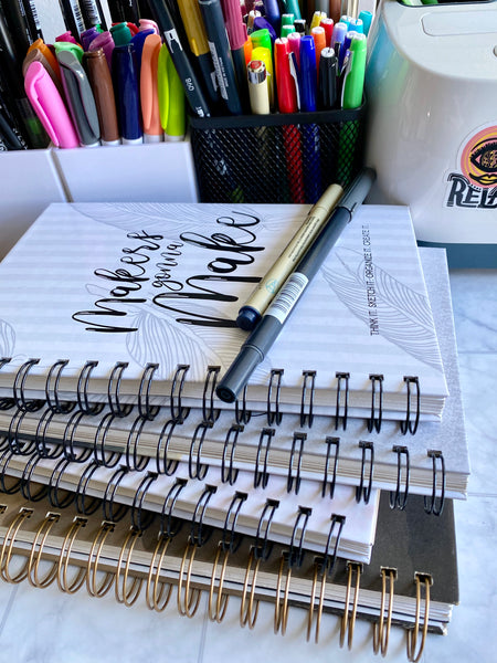 Makers Gonna Make - Custom Journal with monthly planner & Idea Sketches