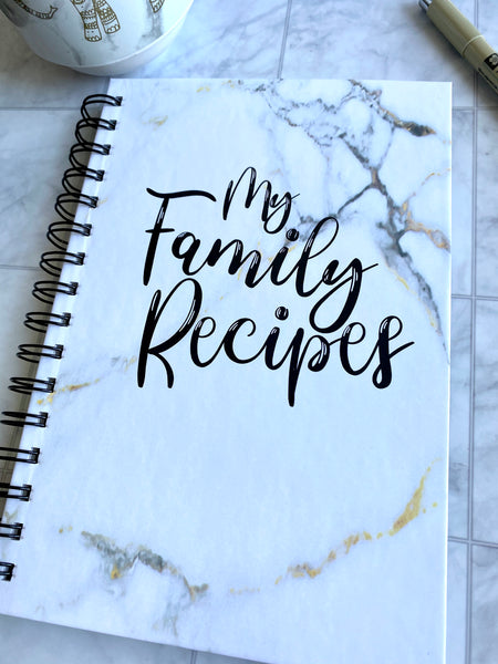 My Family Recipes - Personalized Hardcover Recipe Journal