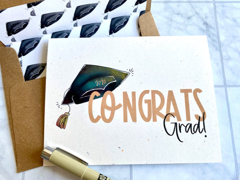 Congrats Grad - Personalized Greeting Card