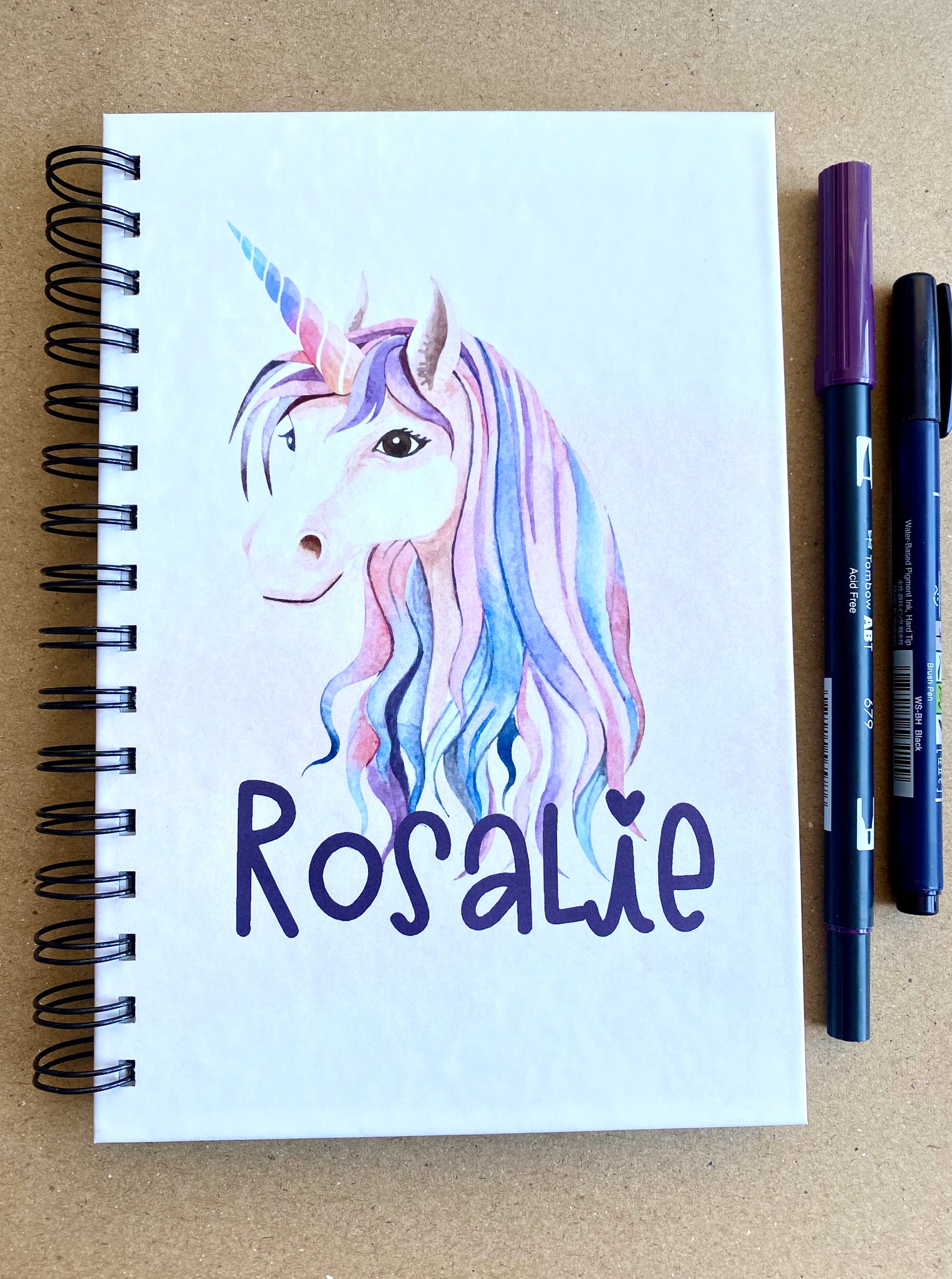 Unicorn - Personalized Homeschool Undated Weekly Planner for Kids