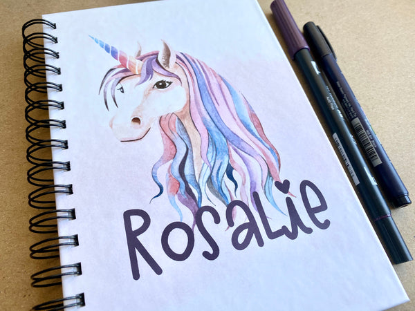 Unicorn - Personalized Homeschool Undated Weekly Planner for Kids