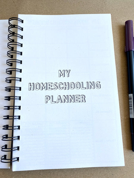 Unicorn - Personalized Homeschool Undated Weekly Planner for Kids