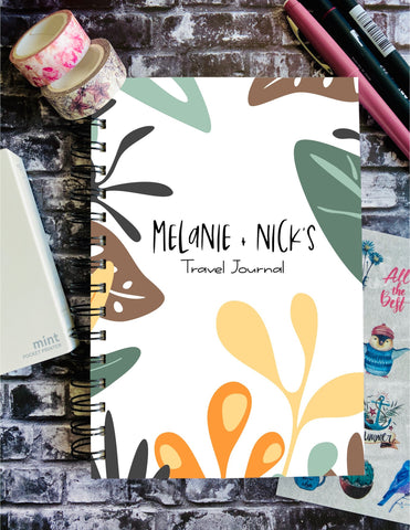 Abstract Nature Adventure Cover - Destination Memories - Scrapbook - Hardcover Spiral Bound Journal - Travel Log Book