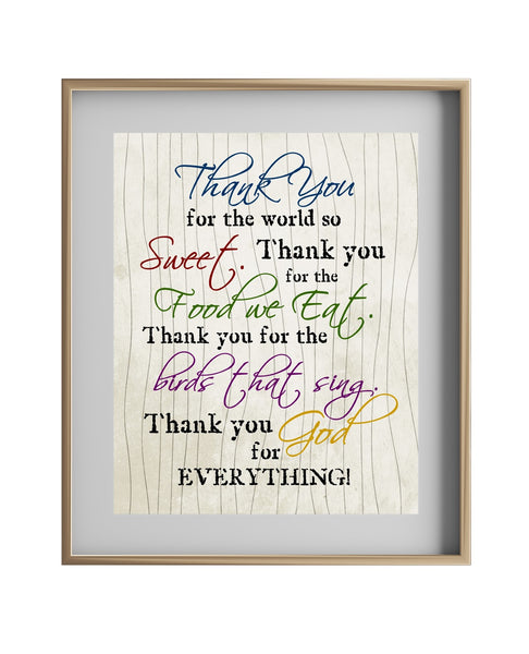 Thank You GOD for Everything - DIGITAL Download Printable FILE
