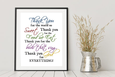 Thank You GOD for Everything - DIGITAL Download Printable FILE