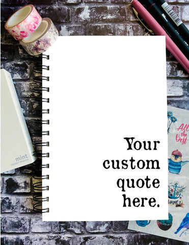Typewriter Font - CUSTOMIZE YOUR OWN COVER - Custom Journal or Scrapbook