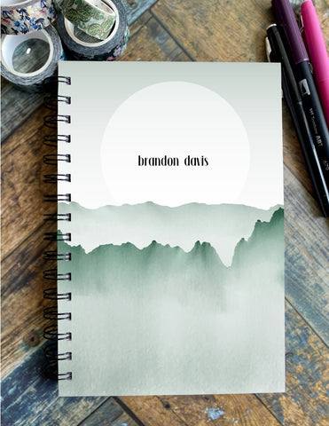 Green Mountains - Custom Journal or Scrapbook